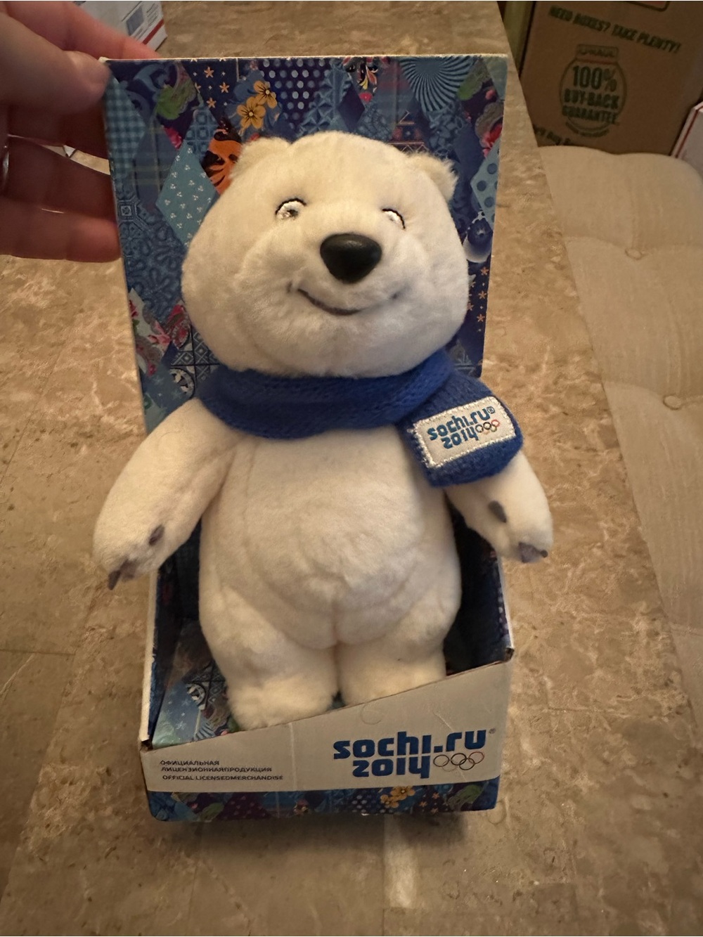 Official Sochi 2014 Polar Winter Olympics Russian Polar Bear Mascot Plush